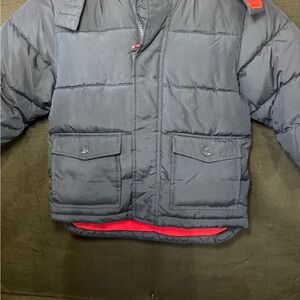 GAP Navy Puffer Jacket with Red Trim